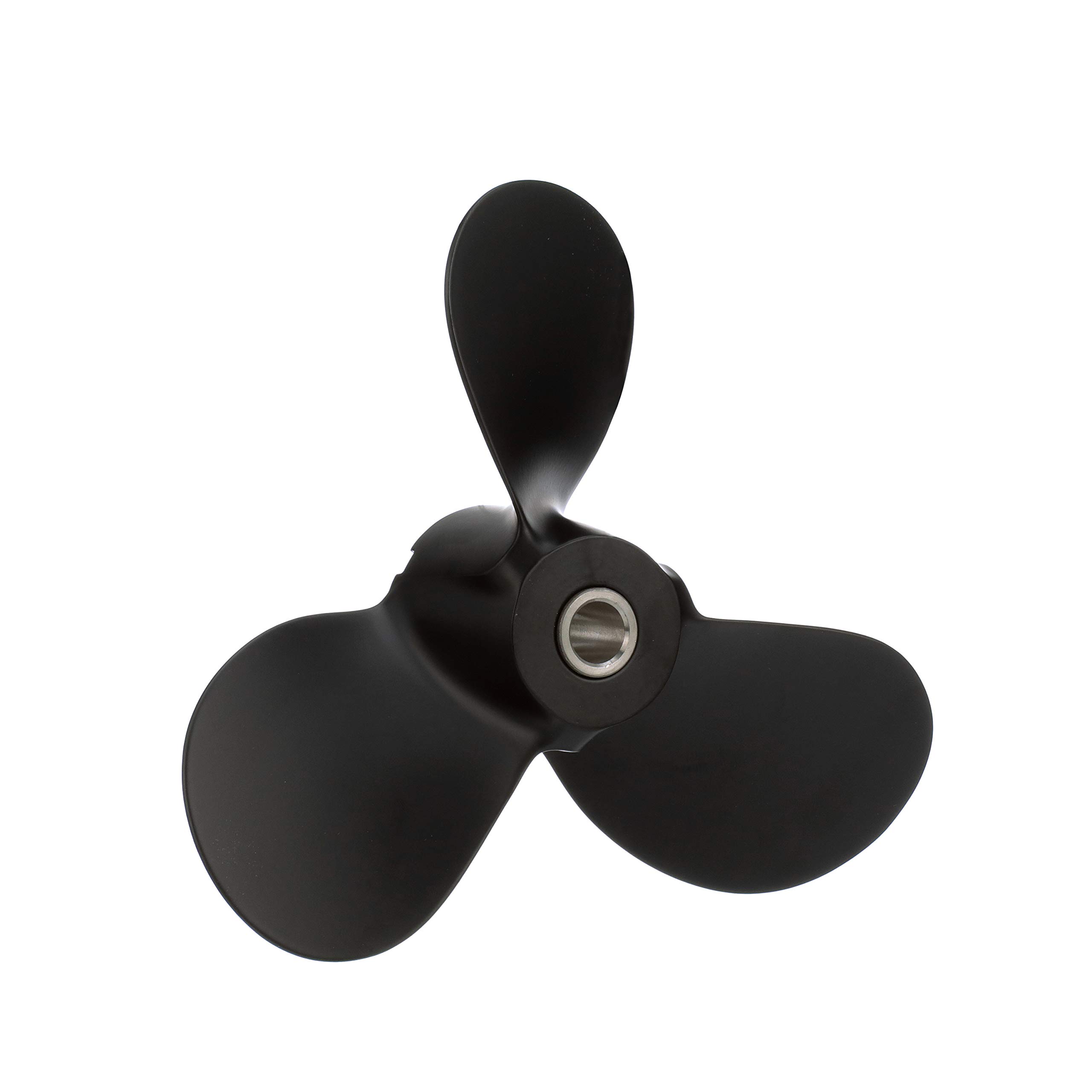 Quicksilver Black Diamond 3-Blade Aluminum Boat Propeller - Compatible with Yamaha, Honda, Evinrude & Johnson Outboard Motors - Perfect for Fishing, Watersports & Marine Activities