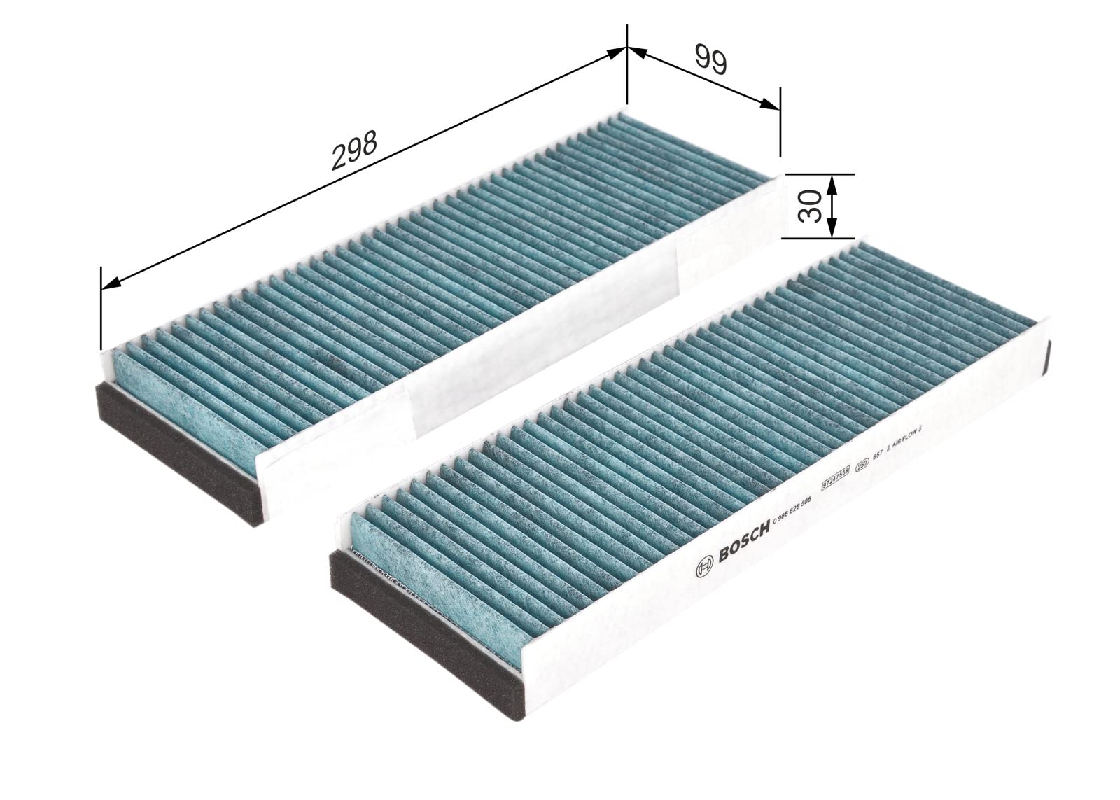 Bosch Automotive A8505 Premium Cabin Air Filter - Replacement for Clean & Fresh Air in Your Car - Perfect for Allergies, Dust & Pollen Protection