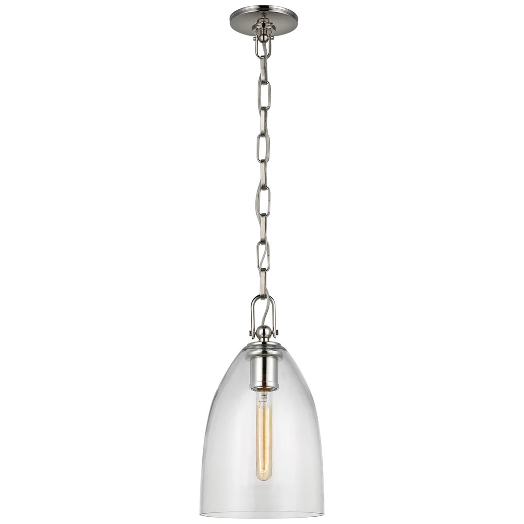 Andreas Medium Pendant Light Fixture - Modern Glass Ceiling Lamp for Dining Room, Kitchen Island & Living Room Decor