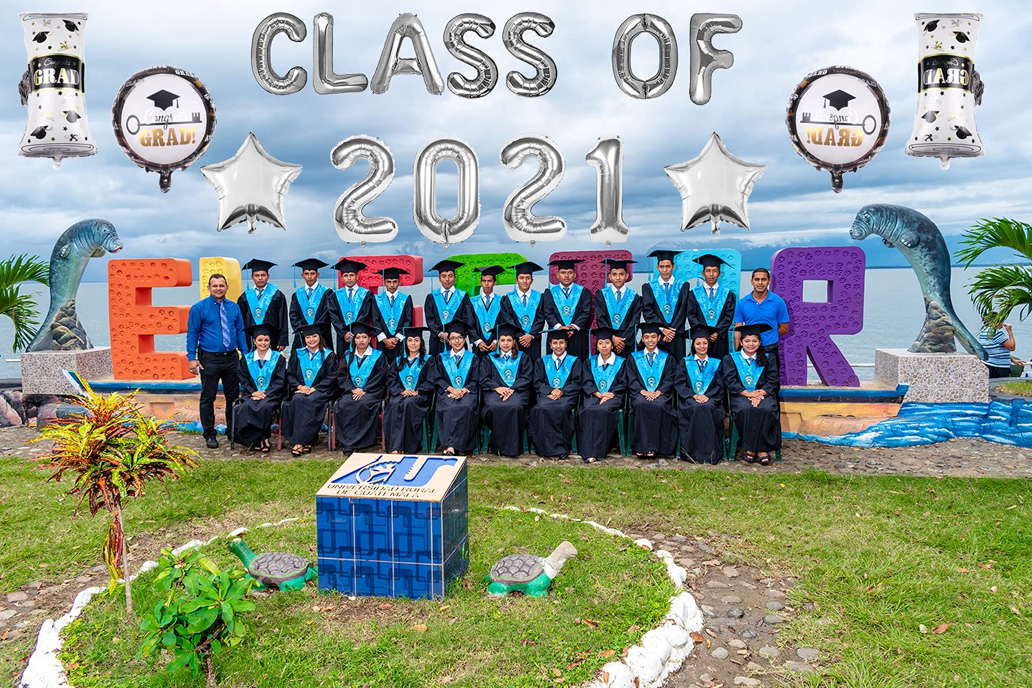 2022 Graduation Balloons Set - Silver Foil Mylar Letter Balloons & Banner Decorations for Graduation Party, Retirement, Congrats Grad Party Supplies | Perfect for Class of 2022 Celebrations, School Events & Milestone Achievements