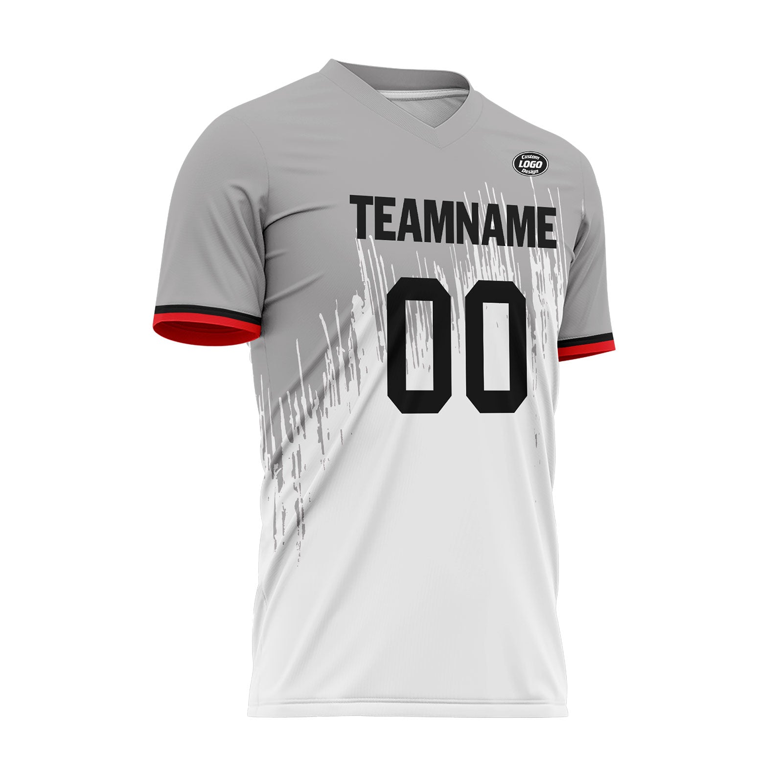 Custom Gray & White Soccer Jersey Sets - Personalized Team Uniforms SCJ101 D28027 for Training, Matches & Fan Gear