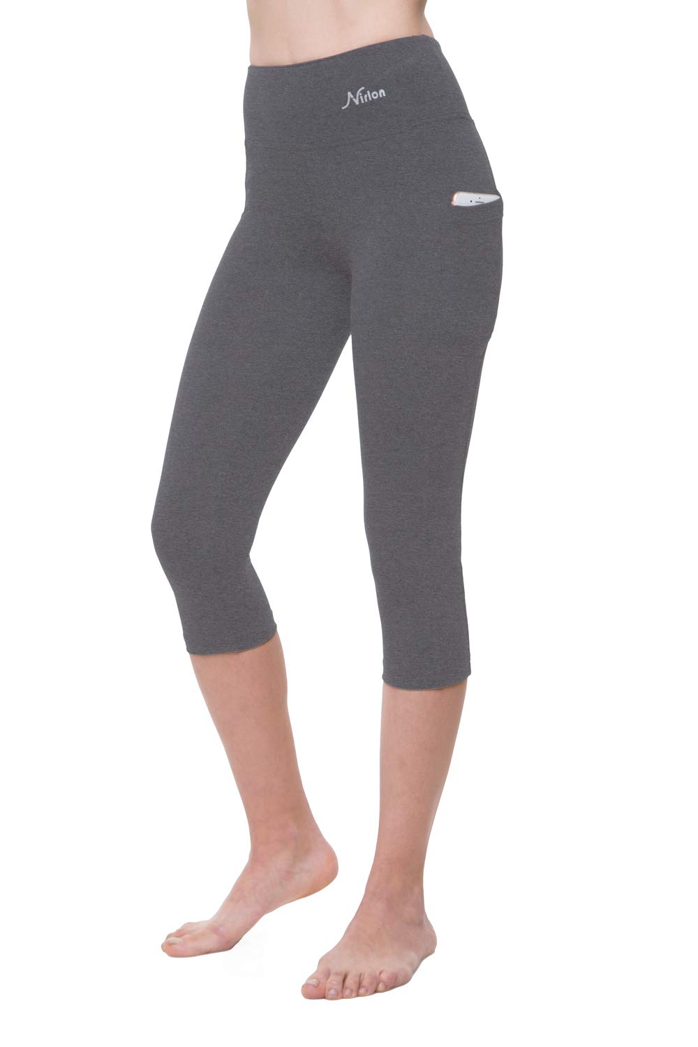 Breathable High Waisted Capri Leggings with Pockets for Women - Nirlon Workout & Yoga Pants - Perfect for Running, Gym, Travel & Casual Wear