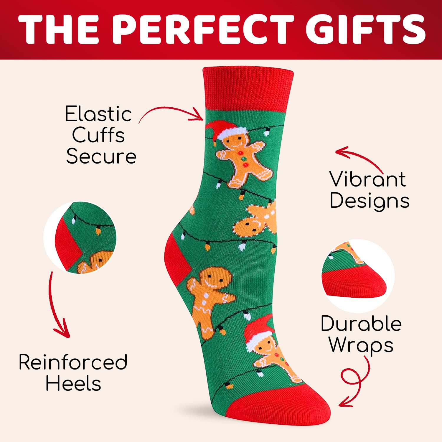 HappyPop Christmas Stocking Socks for Teens & Adults - Fun Holiday Gift Socks for Secret Santa, Xmas Stocking Stuffers - Perfect for Holiday Parties, Family Gatherings & Cozy Winter Nights