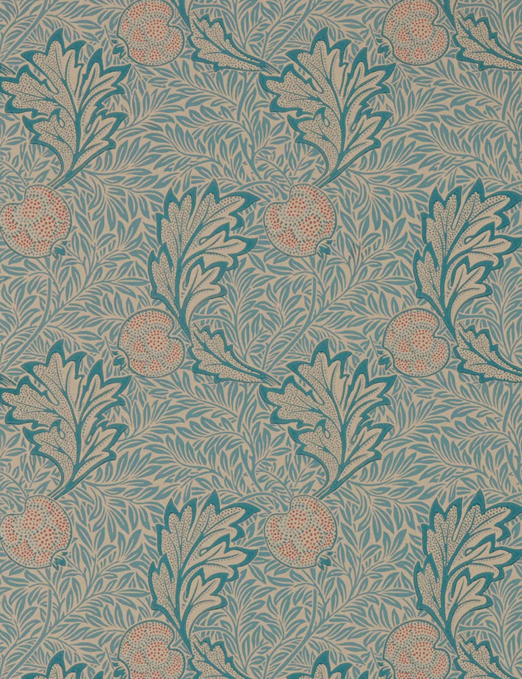 Vintage Indigo Apple Wallpaper Swatch - Premium Peel & Stick Wallpaper Samples for Home Decor, Nursery, Kitchen Backsplash & DIY Projects