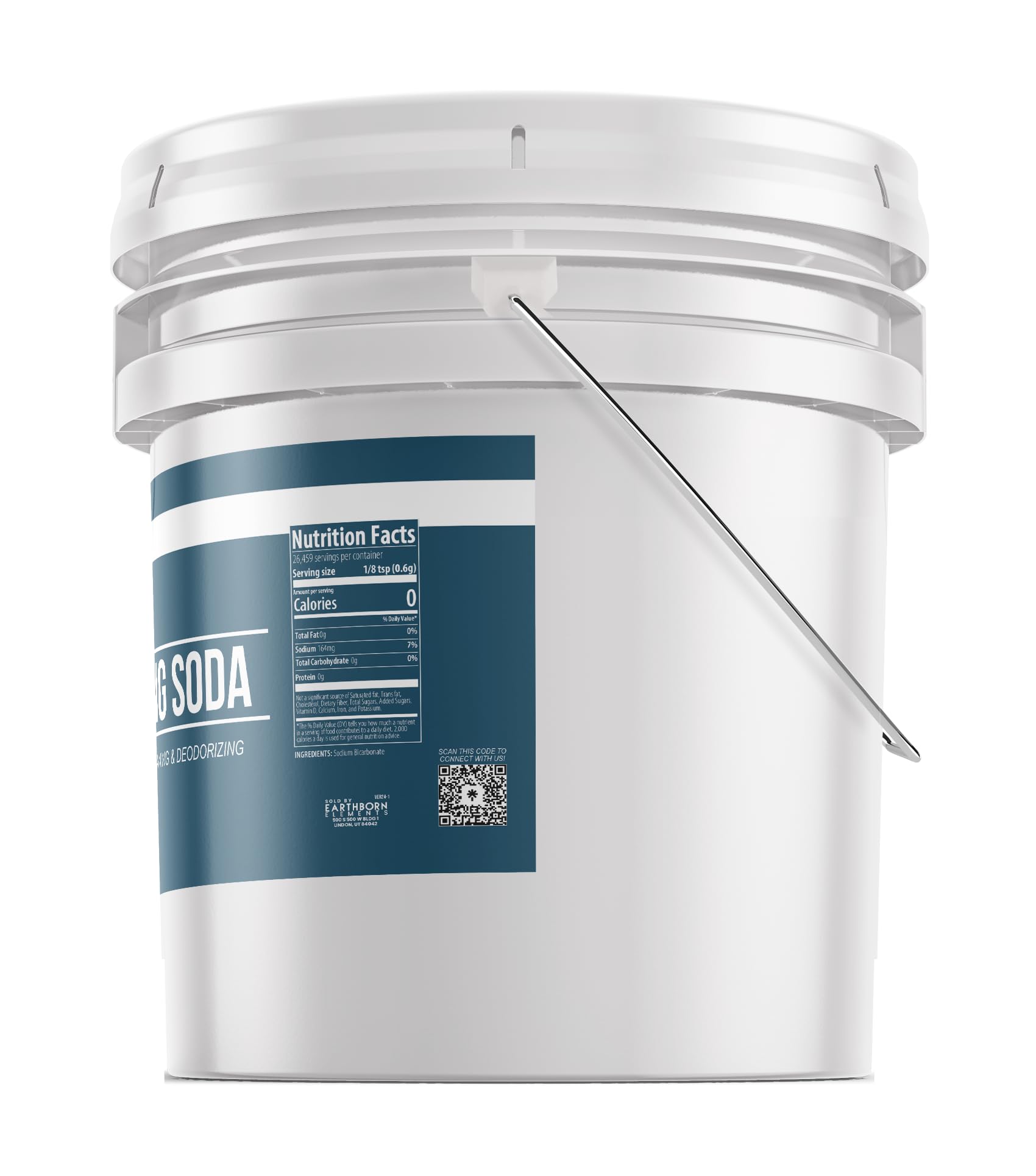 Earthborn Elements Baking Soda (35 lbs) - Food Grade, Multi-Purpose for Cooking, Baking, Cleaning & Deodorizing | Perfect for Kitchen, Bathroom & Household Use