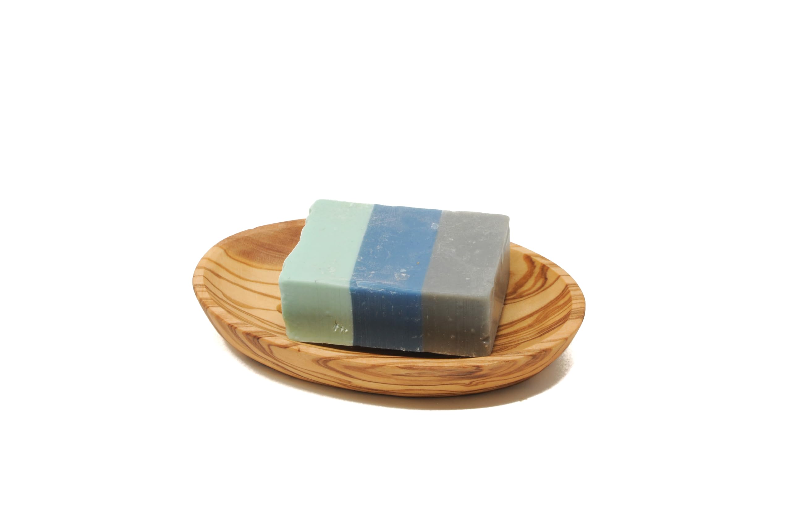 Handmade Olive Wood Soap Dish - Bathroom & Kitchen Organizer