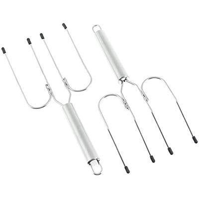 Premium Stainless Steel Roasting Forks Set of 2 - Heavy Duty BBQ Grill Forks for Meat, Vegetables & Marshmallows - Perfect for Camping, Backyard BBQs & Outdoor Cooking