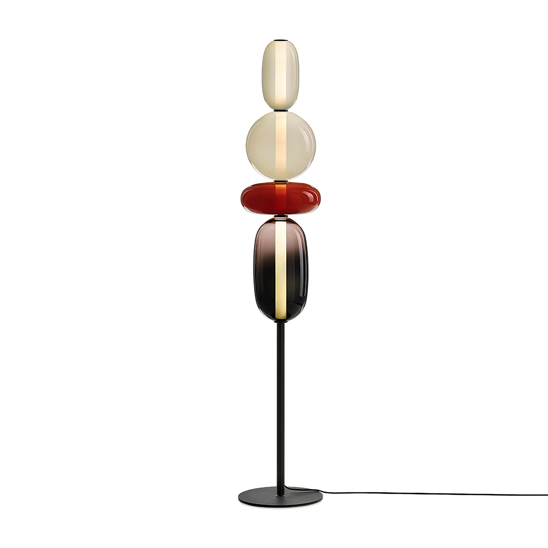 Candied Glass Floor Lamp - Modern LED Standing Light for Living Room, Bedroom, and Office Decor