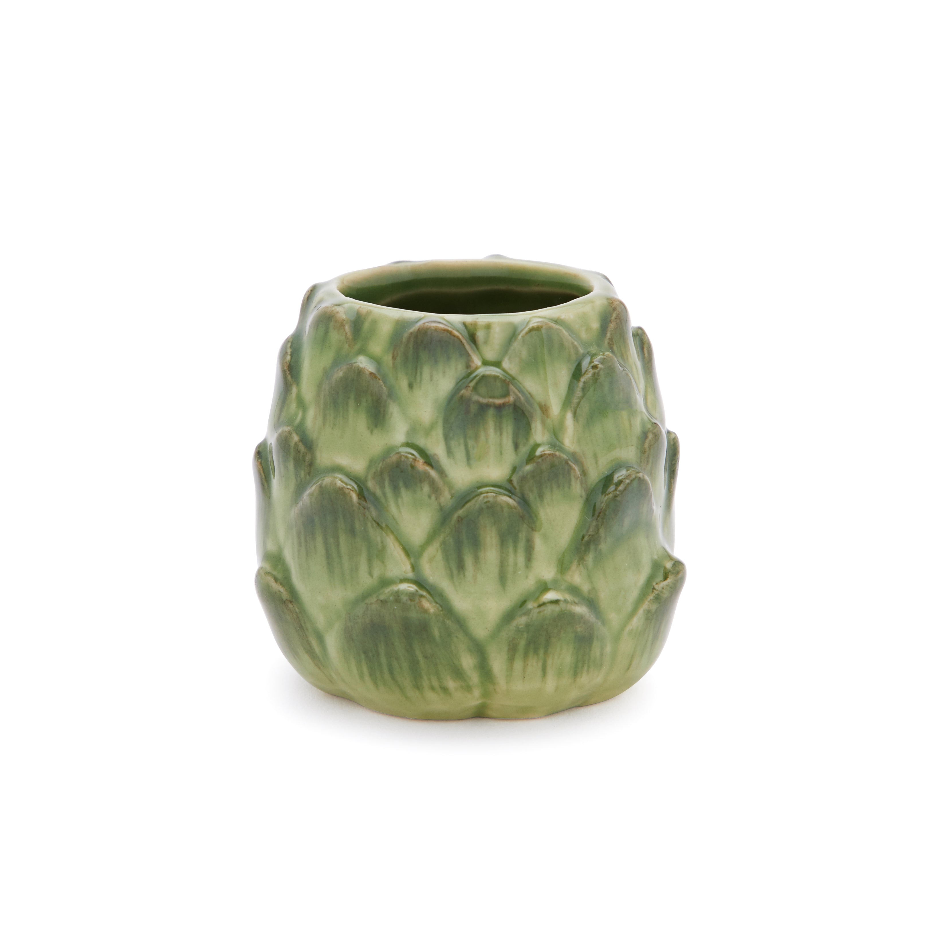 Artichoke Shot Glass Set - Glazed Ceramic 1.5oz (44ml) - 6 Pack for Cocktails, Parties & Home Bar Decor