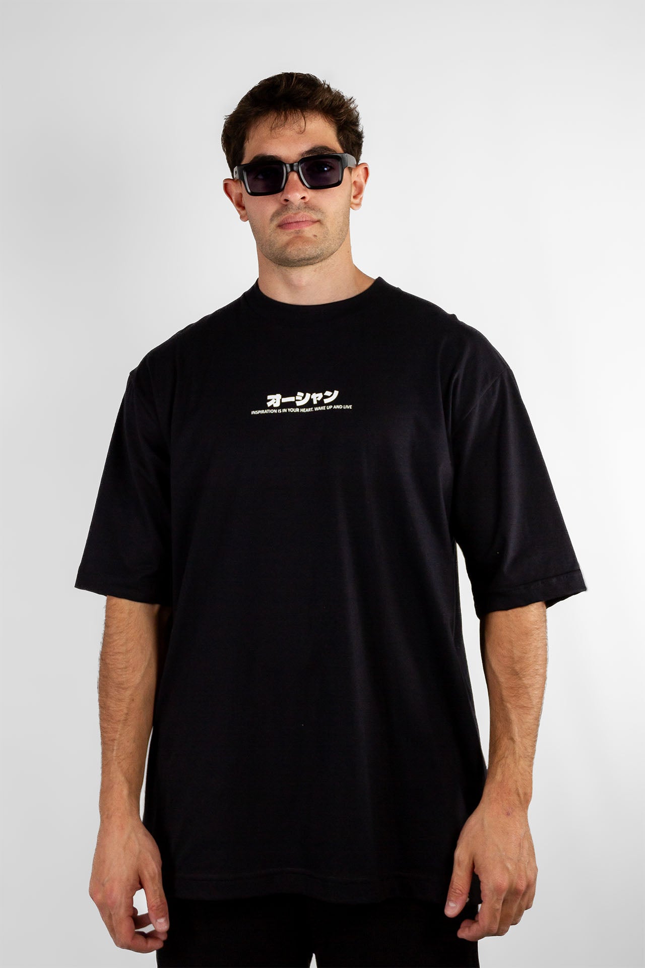 Ocn Orian Black A9 T-Shirt - Premium Cotton Men's Casual Tee for Everyday Wear, Gym & Outdoor Activities