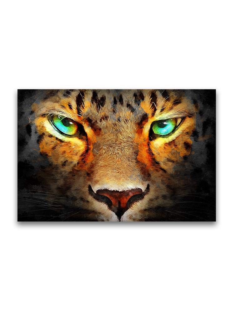 Cheetah Eyes Oil Painting Poster - Stunning Wildlife Art for Home & Office Decor | Perfect for Living Room, Bedroom, or Office Wall Art