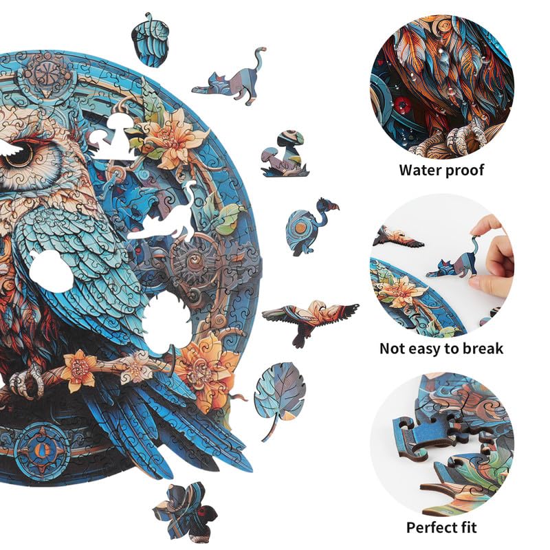 KAAYEE Wooden Animal Puzzles for Kids - Educational Montessori Learning Toys with Gift Box - Perfect for Toddlers, Preschoolers & Birthday Gifts