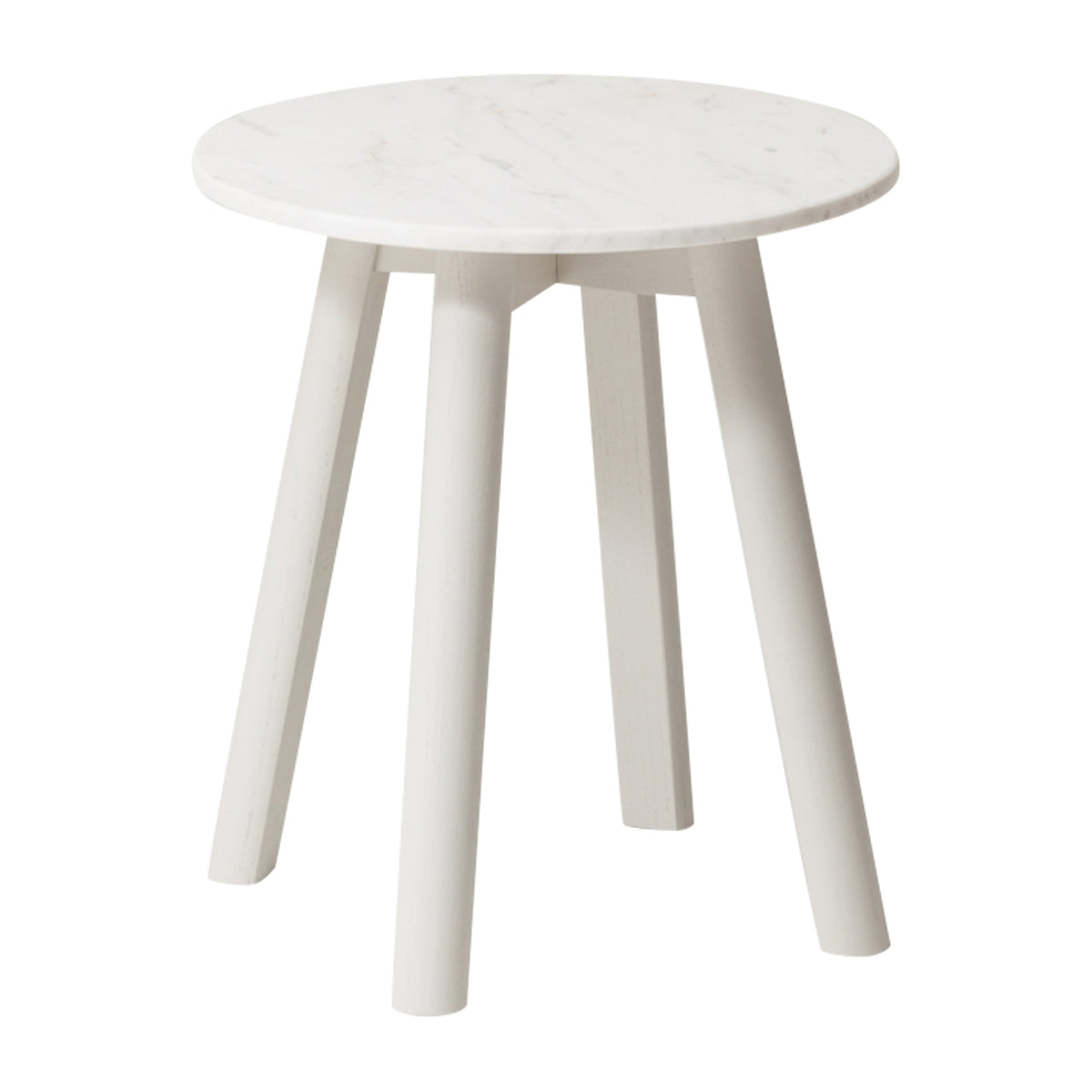 Modern Marble Side Table - Elegant Round Accent Table for Living Room, Bedroom, or Office - Durable & Stylish Home Decor Furniture