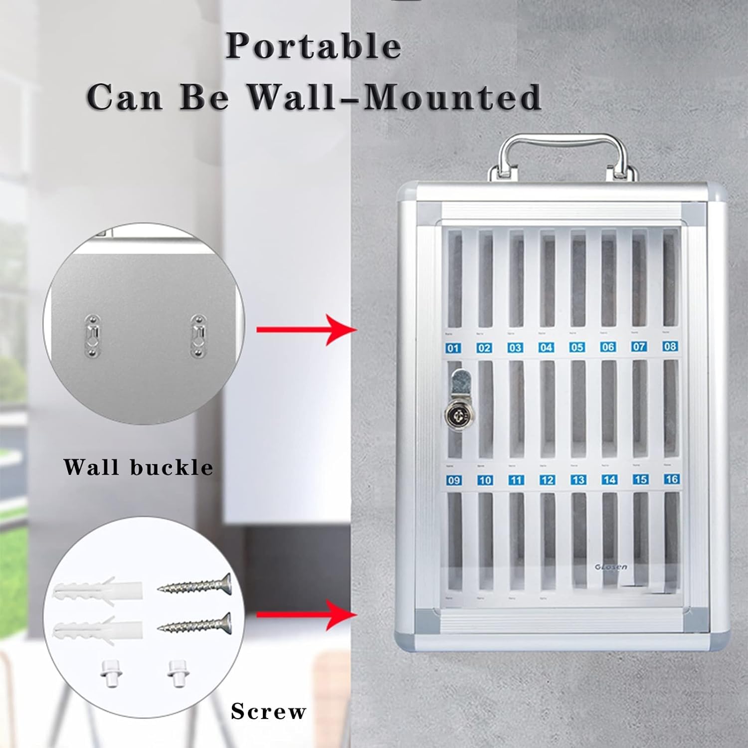 Cell Phone Cabinet - Secure Mobile Phone Locker & Storage Box for Office Meeting Rooms | Durable Phone Safe Organizer for Corporate, School & Conference Room Use (48 Pack)