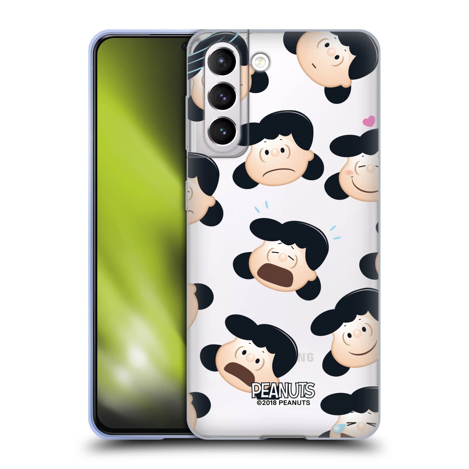 Head Case Designs Officially Licensed Peanuts Lucy Soft Gel Case for Samsung Galaxy S21 5G - Durable Protection with Fun Character Patterns for School, Work & Everyday Use