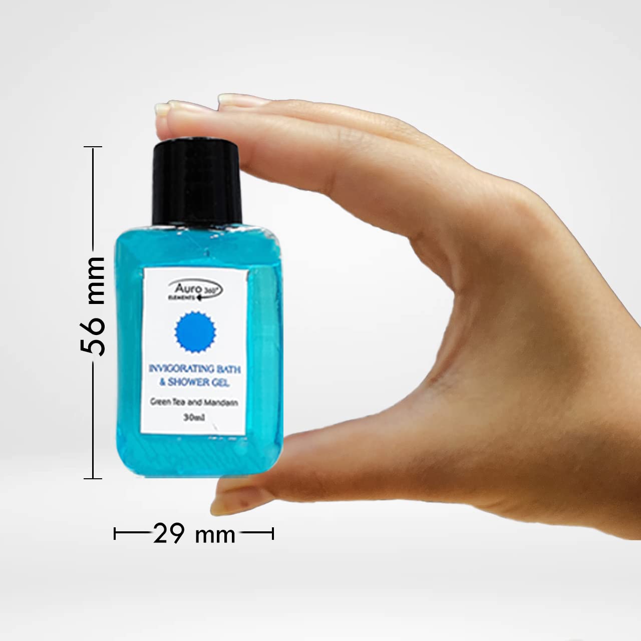 AURO 360 Pack of 50 Travel-Size Body Wash (30ml) - Mini Shower Gel for Hotels, Hospitals & Guest Amenities | Bulk Toiletries for Travel, Hospitality & Healthcare Kits | Perfect for Hotels, Spas, Airlines & Healthcare Facilities