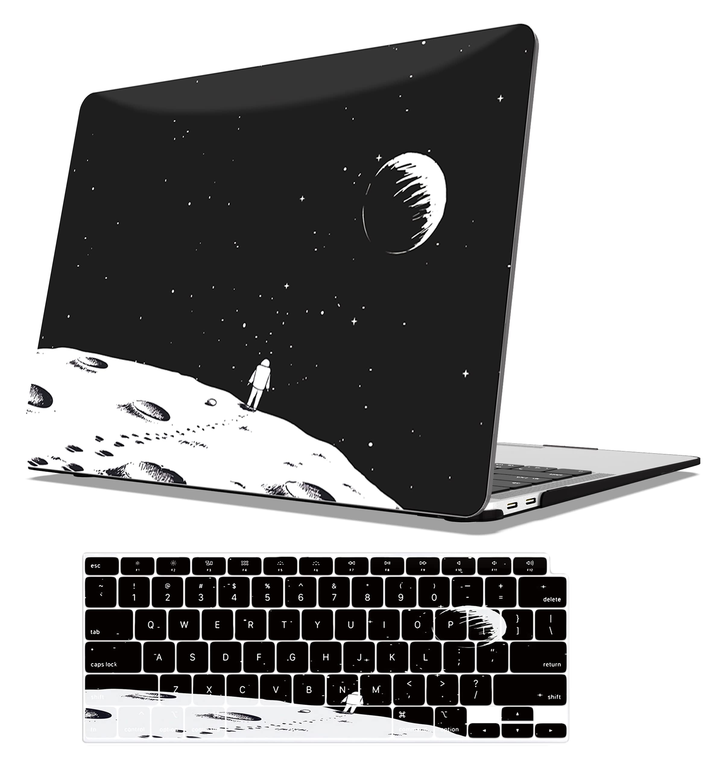 AOGGY MacBook Air 13 Inch Case (Model A1466 A1369 2010-2017) - Durable Plastic Hard Shell Cover with Keyboard Protector - Astronaut 2 Design - Perfect for Work, Travel & School Protection