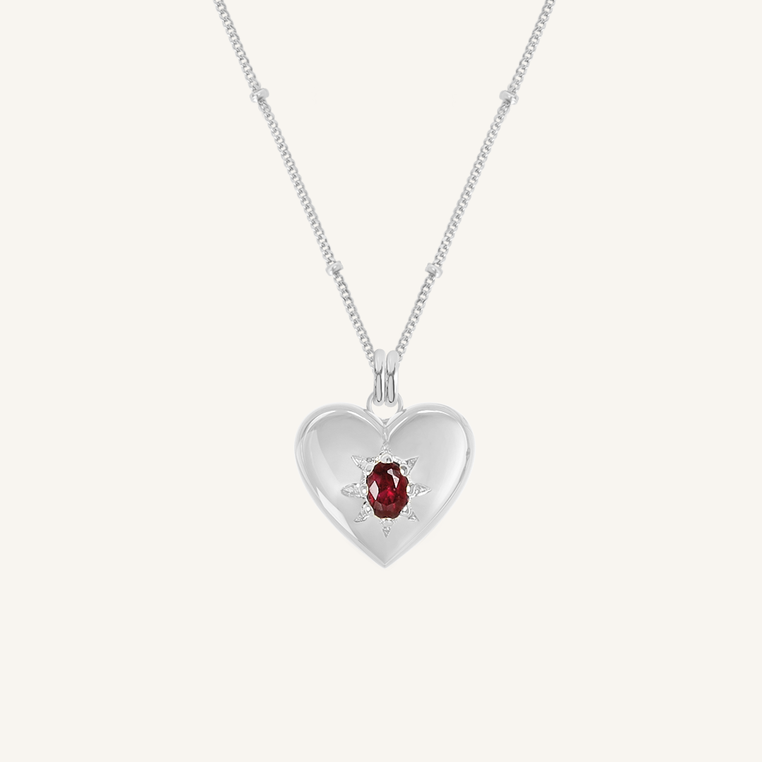 Elegant Rouge Heart Charm Necklace for Women - Romantic Gift for Valentine's Day, Anniversary & Special Occasions