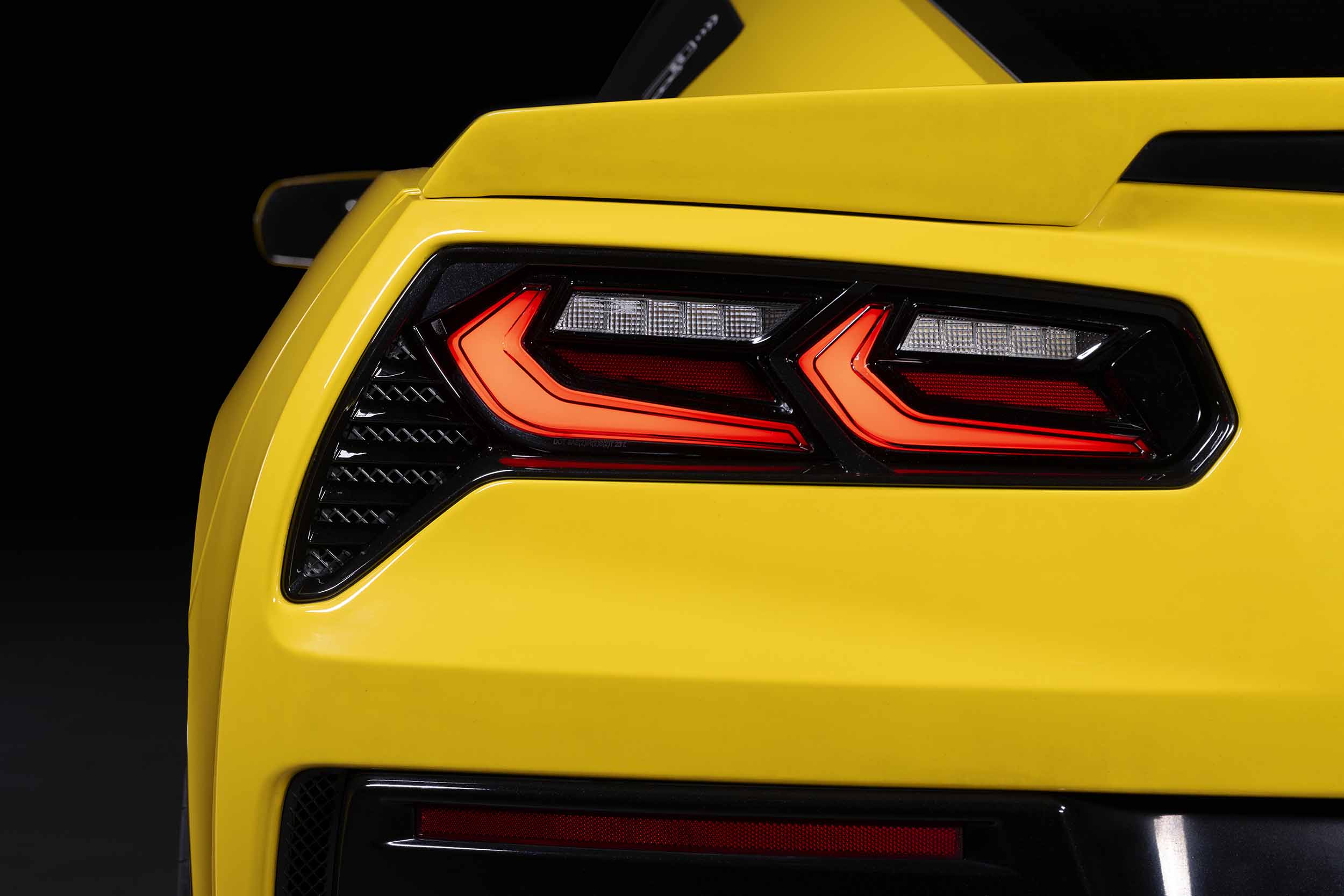 1 Set Red C8 Style Lens XB LED Tail Lights for 2014-2019 Chevy Corvette C7 - High Visibility & Stylish Upgrade for Night Driving & Car Shows