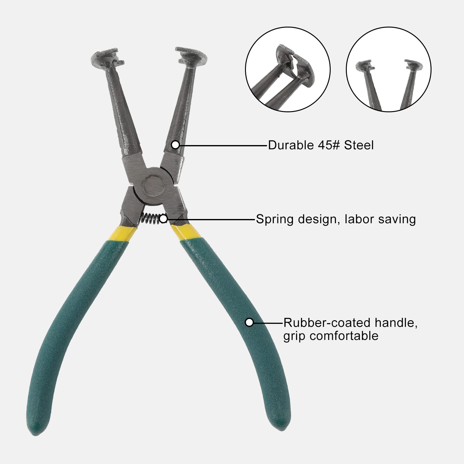 Automotive Engine Piston Ring Compressor Tool Kit with 1 Pliers & 14 Piston Rings - Professional Car & Truck Engine Repair Tool for DIY Mechanics & Auto Shops