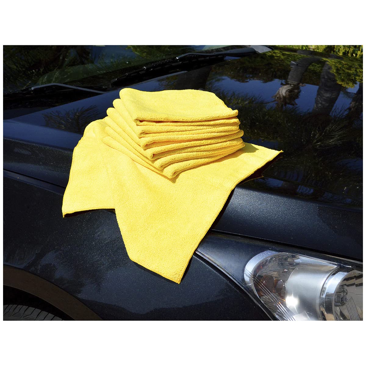 Kirkland Signature 713160 Ultra Plush Microfiber Towels - 36 Pack, Yellow, 40.6 x 40.6 cm (16 x 16 inches) - Super Absorbent & Quick-Drying Bath, Gym, Spa & Beach Towels for Home & Travel