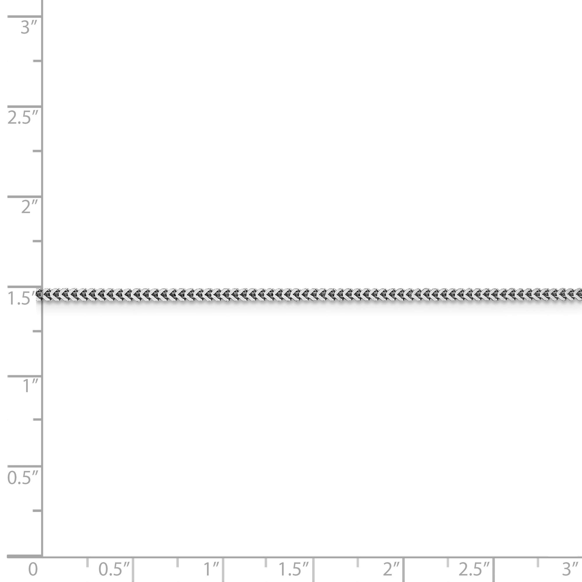 14K White Gold 1.4mm Franco Chain Necklace - 16 Inch Dainty Solid Gold Chain for Women - Perfect for Layering, Gifting & Everyday Elegance