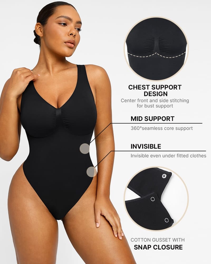 2.0 High Neck Thong Bodysuit for Women - Sexy Lingerie Bodysuit with Adjustable Straps - Perfect for Date Night, Boudoir Photography & Special Occasions