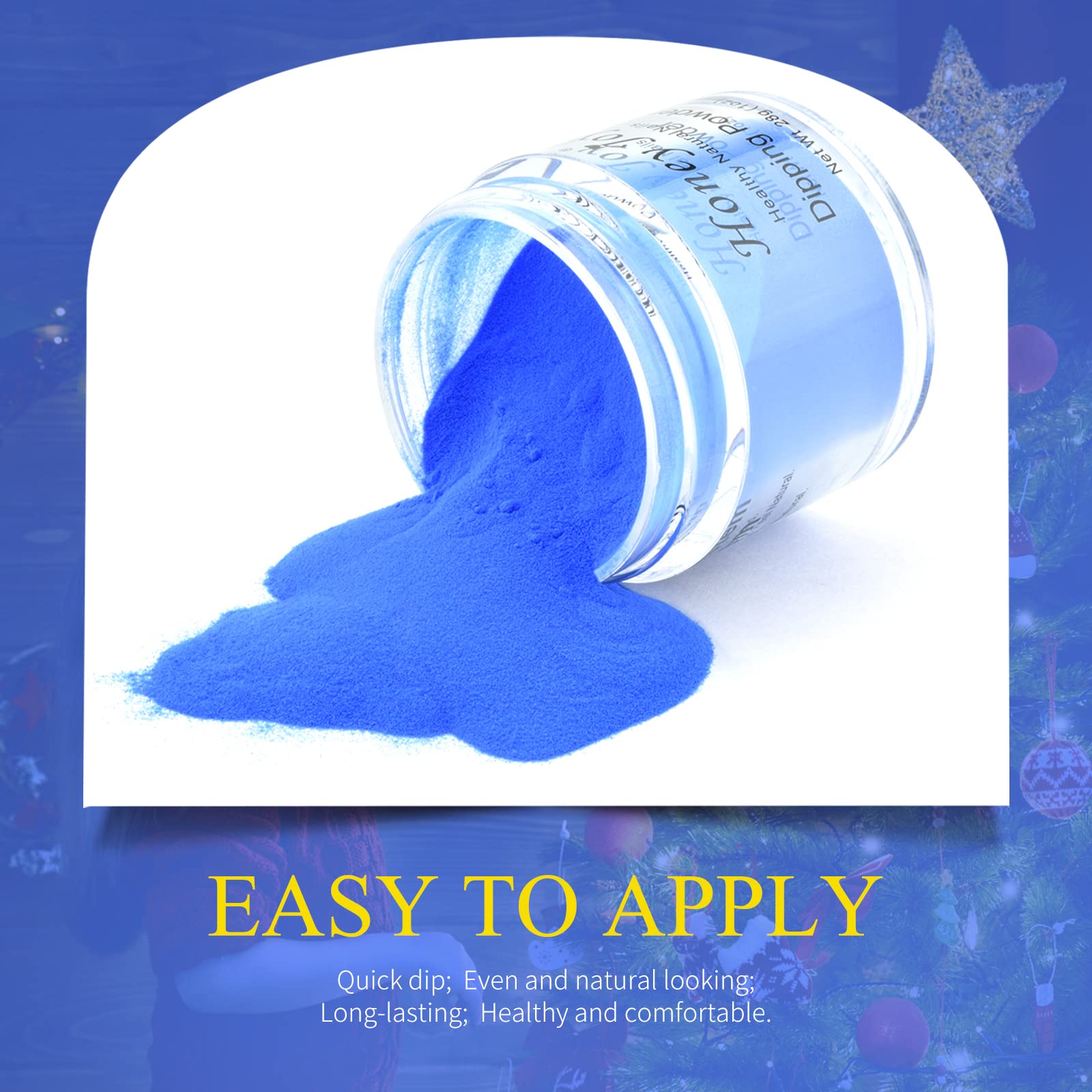 Royal Blue Dip Powder Nails Kit - Long-Lasting No UV Light Needed Dipping Nails, 28g/Box (ND064B-WD13) for Salon & Home Manicure, DIY Nail Art, Party & Special Occasions