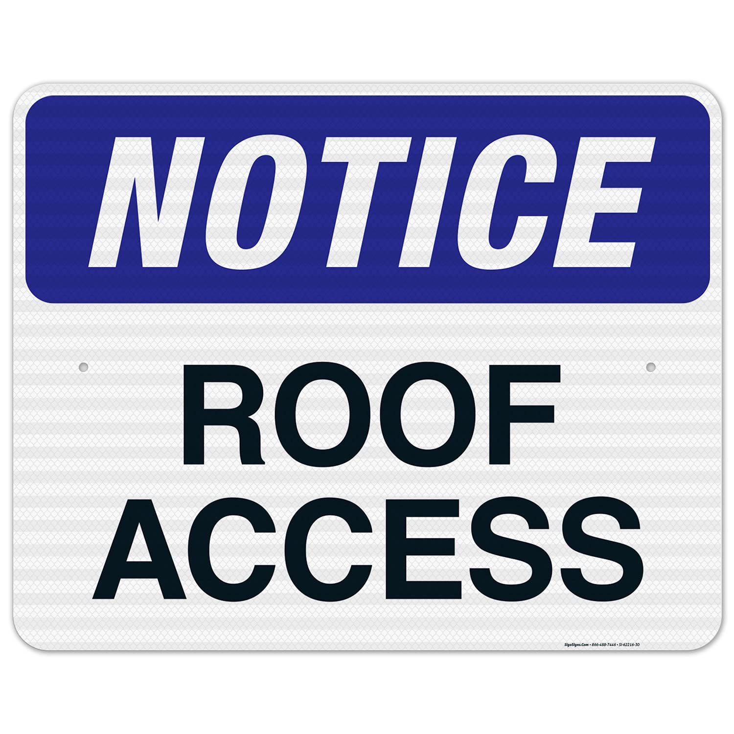 24x30 Inches 3M EGP Reflective Aluminum Roof Access Sign - .080 Thick, Fade Resistant, Made in USA - Perfect for Construction Sites, Warehouses & Industrial Safety Marking