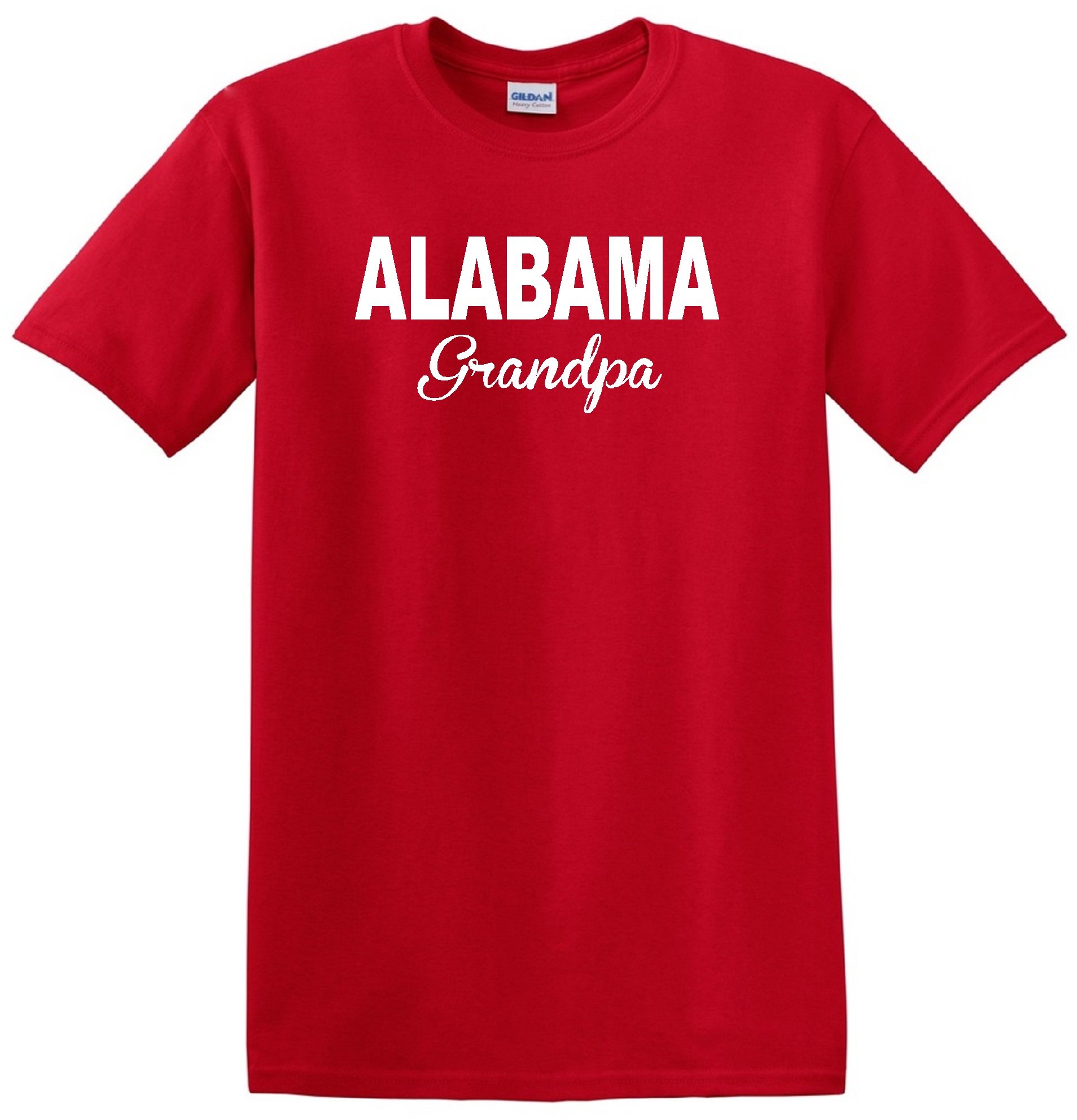 Vintage Alabama Grandpa Red T-Shirt - Comfortable Cotton Tee for Men - Perfect for Casual Wear, Family Gatherings & Patriotic Events