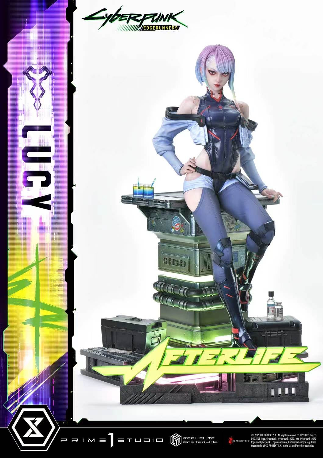Prime 1 Studio Licensed Cyberpunk 2077 Lucy Statue - Official Collectible Figure for Anime & Gaming Fans | Perfect for Display in Home, Office, or Gaming Room