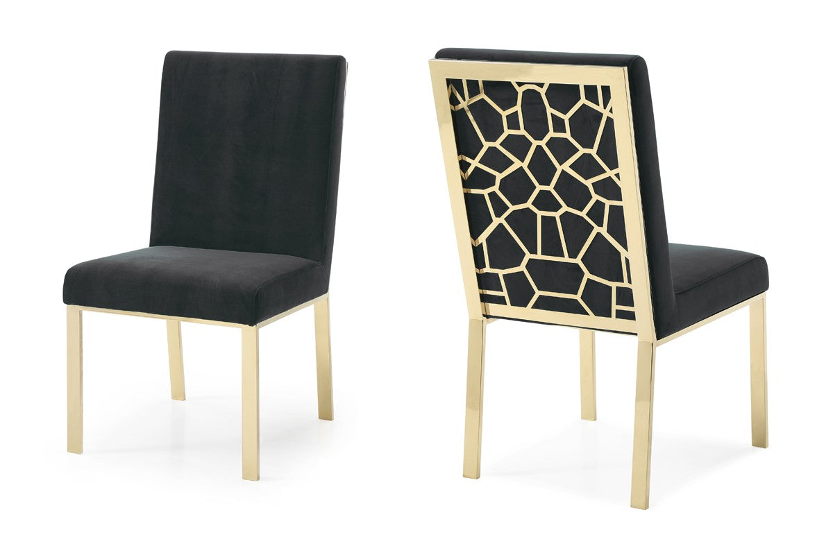 Rebecca Modern Dining Chairs Set of 2 - Mid Century Upholstered Side Chairs for Kitchen, Dining Room & Office - Comfortable & Stylish Seating Solution