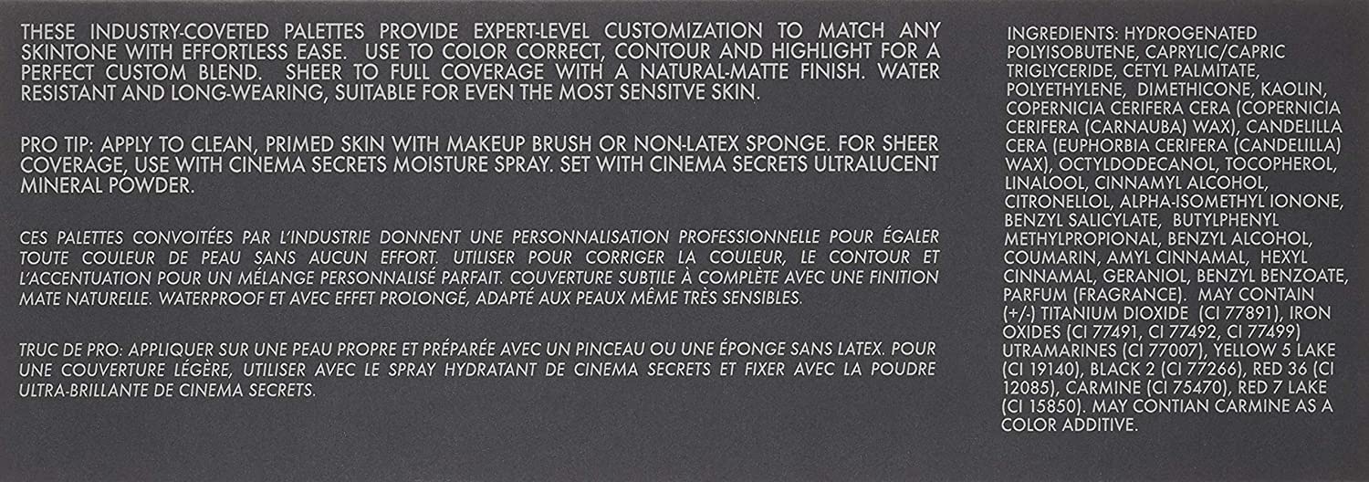 CINEMA SECRETS Pro Cosmetics Ultimate Foundation 5-in-1 Pro Palette - 500B Series | Professional Makeup Kit for Flawless Coverage, Contouring & Highlighting | Perfect for Bridal, Photography & Special Occasion Makeup