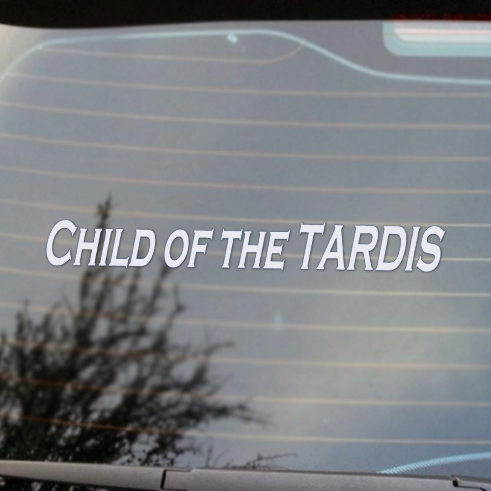 Child of The Tardis Vinyl Decal - White Cosplay Sticker for Doctor Who Fans | Perfect for Laptops, Cars & Fan Gear Decoration