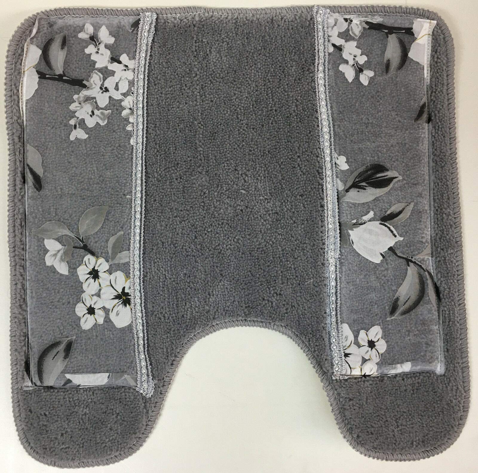 Daniels Melrose Non-Slip Bathroom Rug - Soft Contour Memory Foam Mat, Absorbent Gray Shaggy Carpet for Bath, Shower & Vanity Area - Perfect for Modern Home Decor