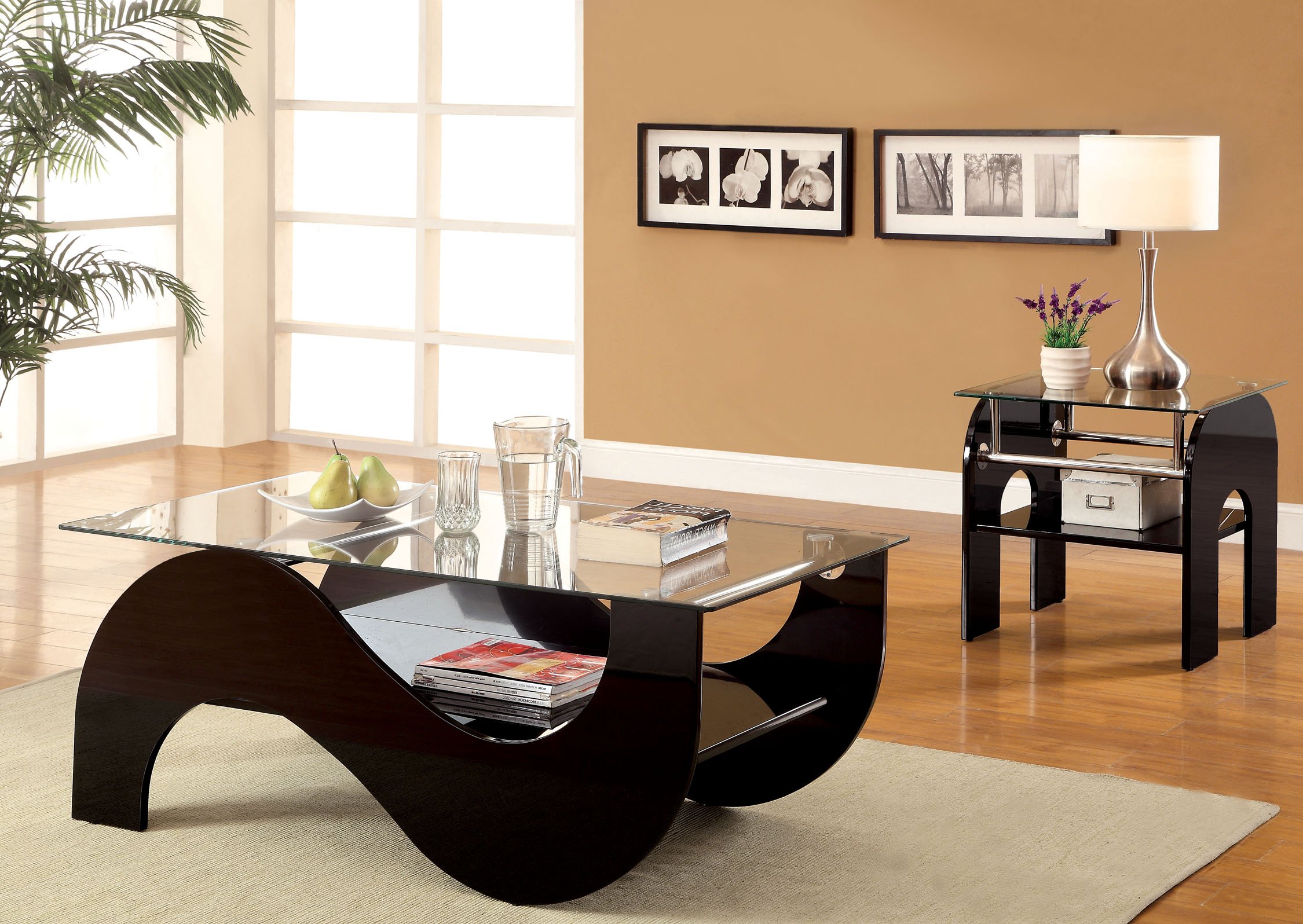 Furniture of America Marino Contemporary End Table - Modern Nightstand for Bedroom, Living Room & Office - Stylish Accent Table with Storage Shelf