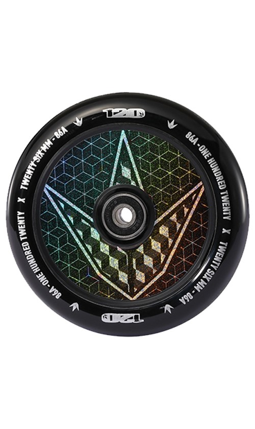 Envy Hollow Core Hologram Scooter Wheels 120mm - Durable Geo Wheels for Freestyle Scooter Tricks & Street Riding - Perfect for Skate Parks & Urban Commuting