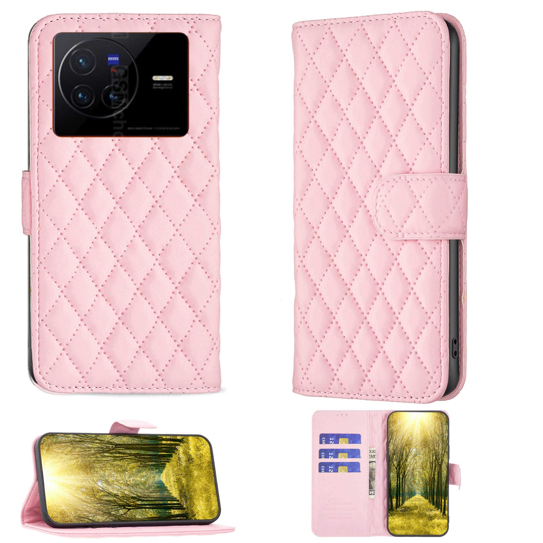 Aroepurt Flip Stand Magnetic Wallet Case for Vivo X80 Pro Dimensity 9000 - PU Leather Phone Cover with Kickstand | Perfect for Work, Travel & Everyday Protection