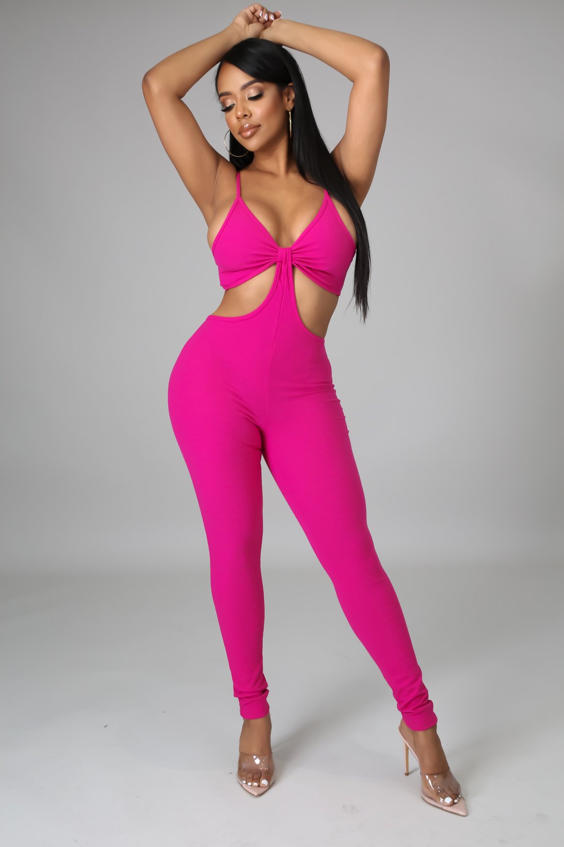 Laurel Women's Jumpsuit - Fuchsia Pink Romper for Casual Wear & Summer Outfits | Perfect for Beach, Party, and Date Night