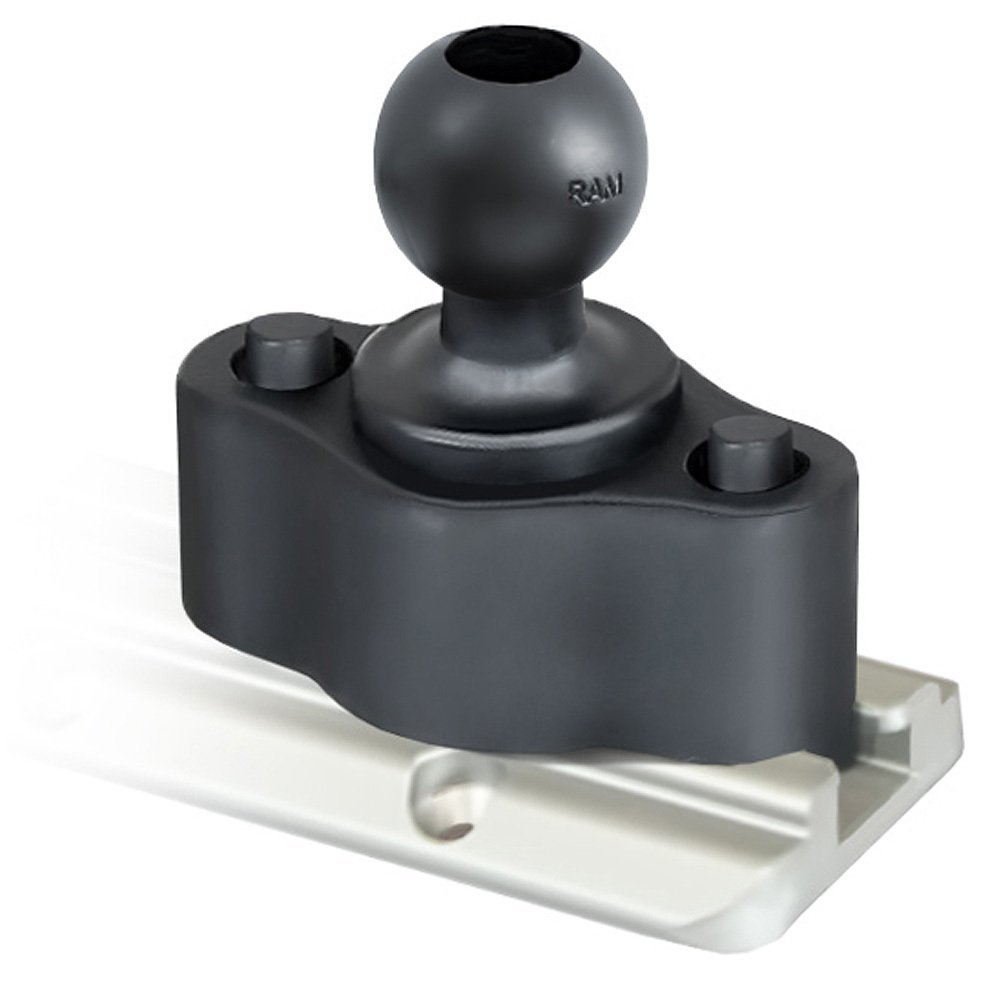 Ram Mount 1-Inch Ball Quick Release Track Base - 车载手机支架底座，适用于卡车、摩托车、船舶及户外探险设备