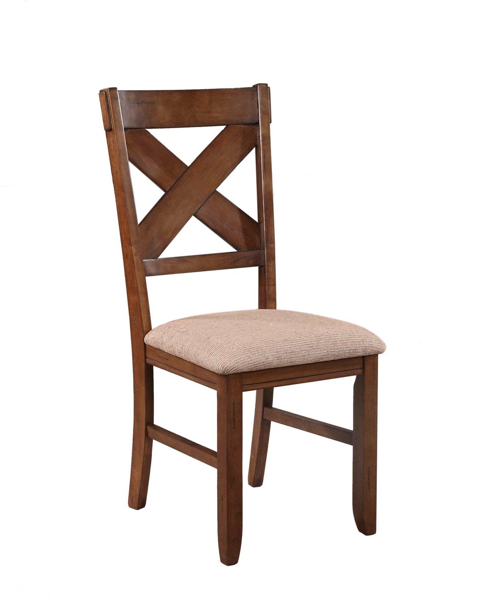Roundhill Furniture Karven Solid Wood Dining Chairs Set of 2 - Sturdy Wooden Kitchen Chairs for Dining Room, Breakfast Nook & Home Decor