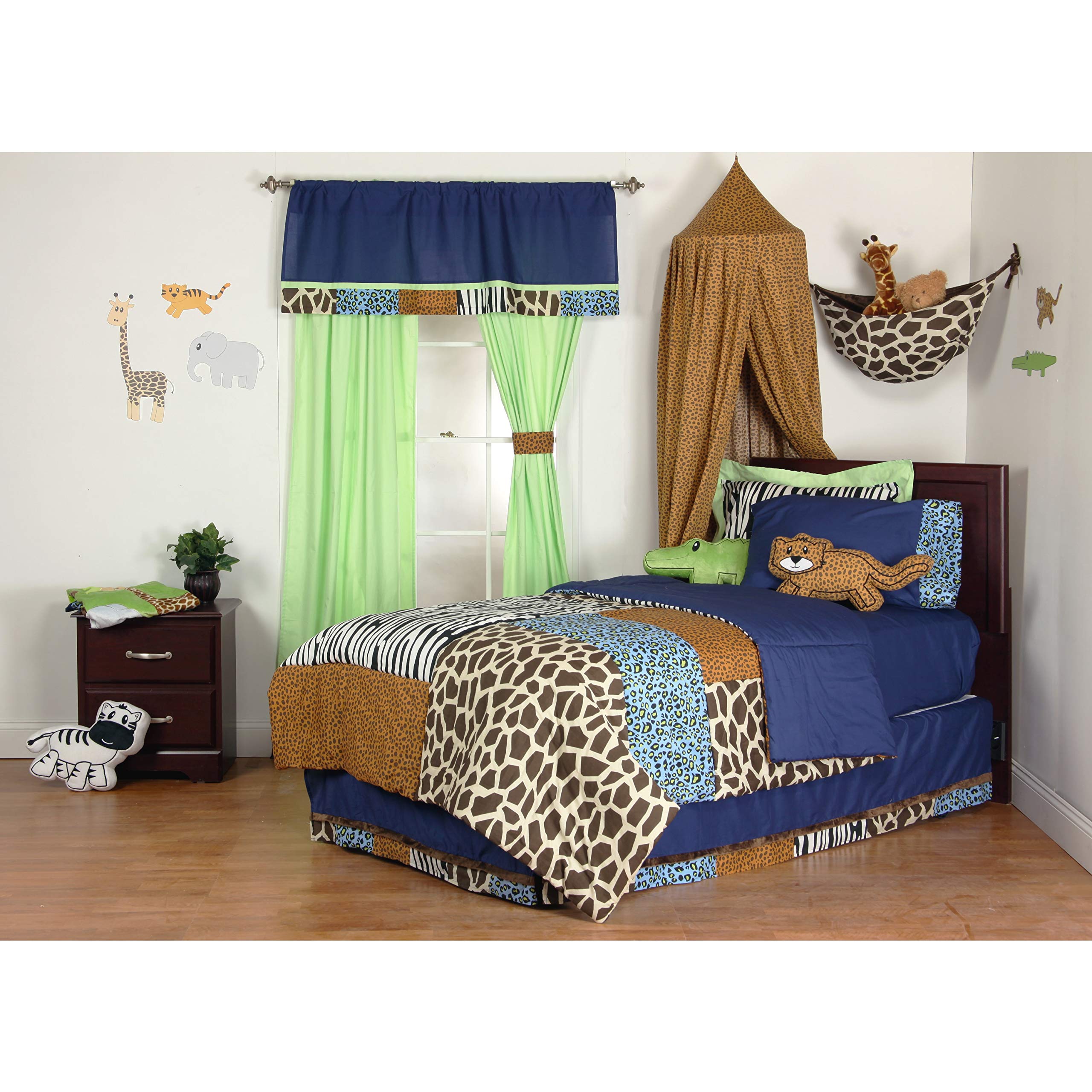 Jazzie Jungle Boy Twin Comforter Set - Soft & Cozy Bedding for Kids Room Decor - Perfect for Boys' Bedroom, Nursery, and Sleepovers
