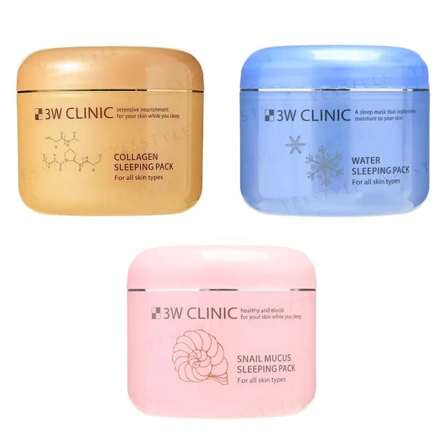 3W CLINIC Intensive Hydrating Sleeping Pack 100ml - Overnight Repair & Moisturizing Face Mask for Dry & Sensitive Skin - Perfect for Nighttime Skincare Routine