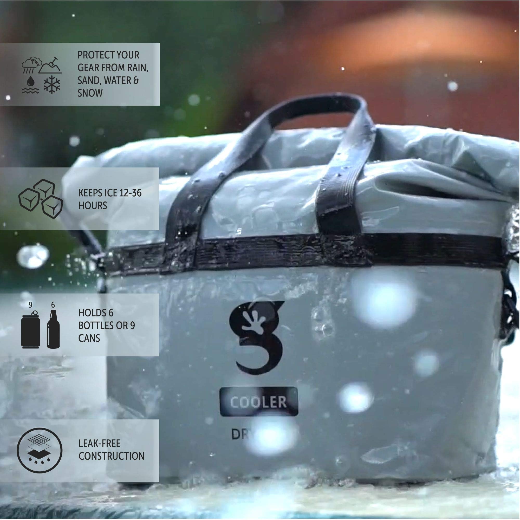 Geckobrands Insulated 6L Tote Dry Bag Cooler - Waterproof Beach Bag for Picnics, Boating & Outdoor Adventures | Portable Storage for Food, Drinks & Essentials