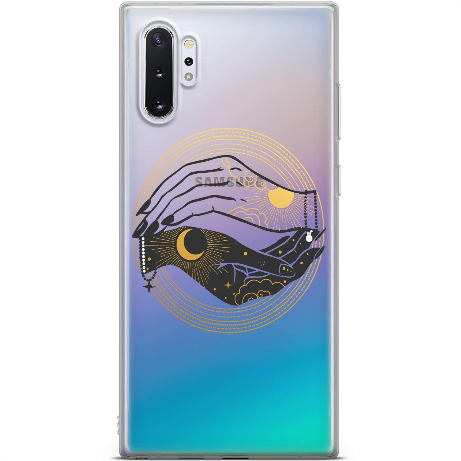 Celestial Slim Spiritual Phone Case for Samsung Galaxy S24/S23 Ultra/S22 5G Plus/S21 FE/S20/S10 - Protective TPU Bohemian Aesthetic Silicone Cover with Yin Yang Design for Women | Perfect for Daily Use, Travel & Yoga