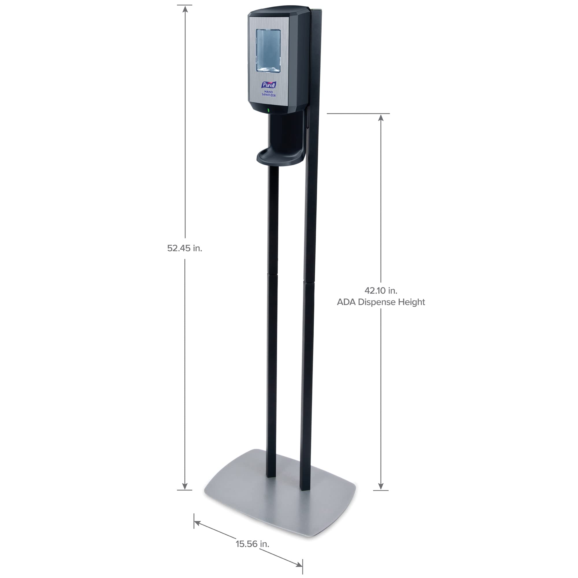 PURELL CS8 Automatic Hand Sanitizer Dispenser with Floor Stand - Graphite (Pack of 1) - Ideal for Hospitals, Offices & Public Spaces - 7418-DS
