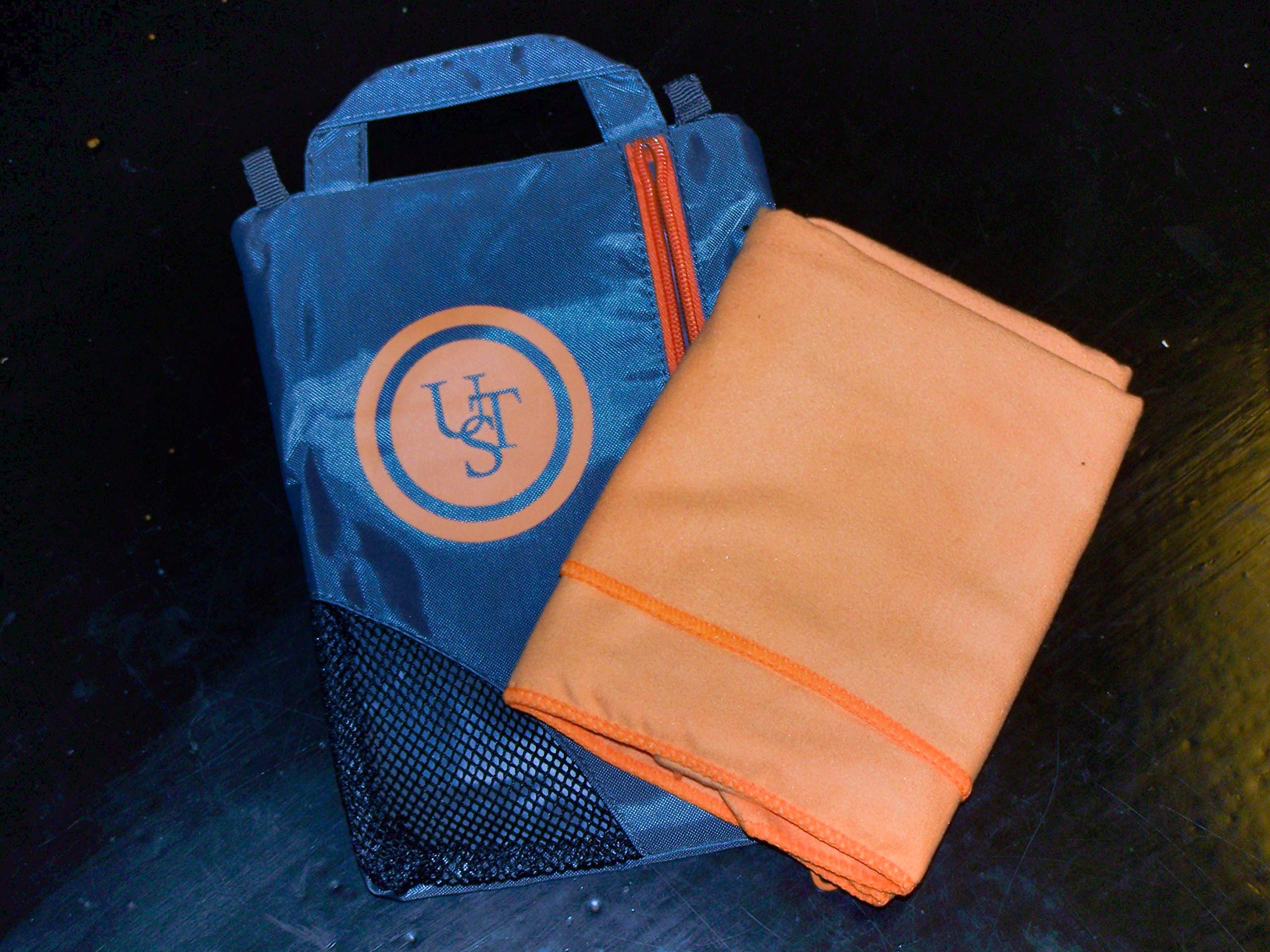 UST Microfiber Towel - Super Absorbent & Quick Dry Sports Towel with Lightweight Carry Bag for Gym, Camping, Hiking, Backpacking, Kayaking & Outdoor Activities | Perfect for Travel, Beach & Fitness