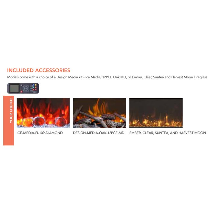 Amantii Symmetry Custom Electric Fireplace - Modern Wall Mounted Heater with Realistic Flame Effect for Living Room, Bedroom & Office