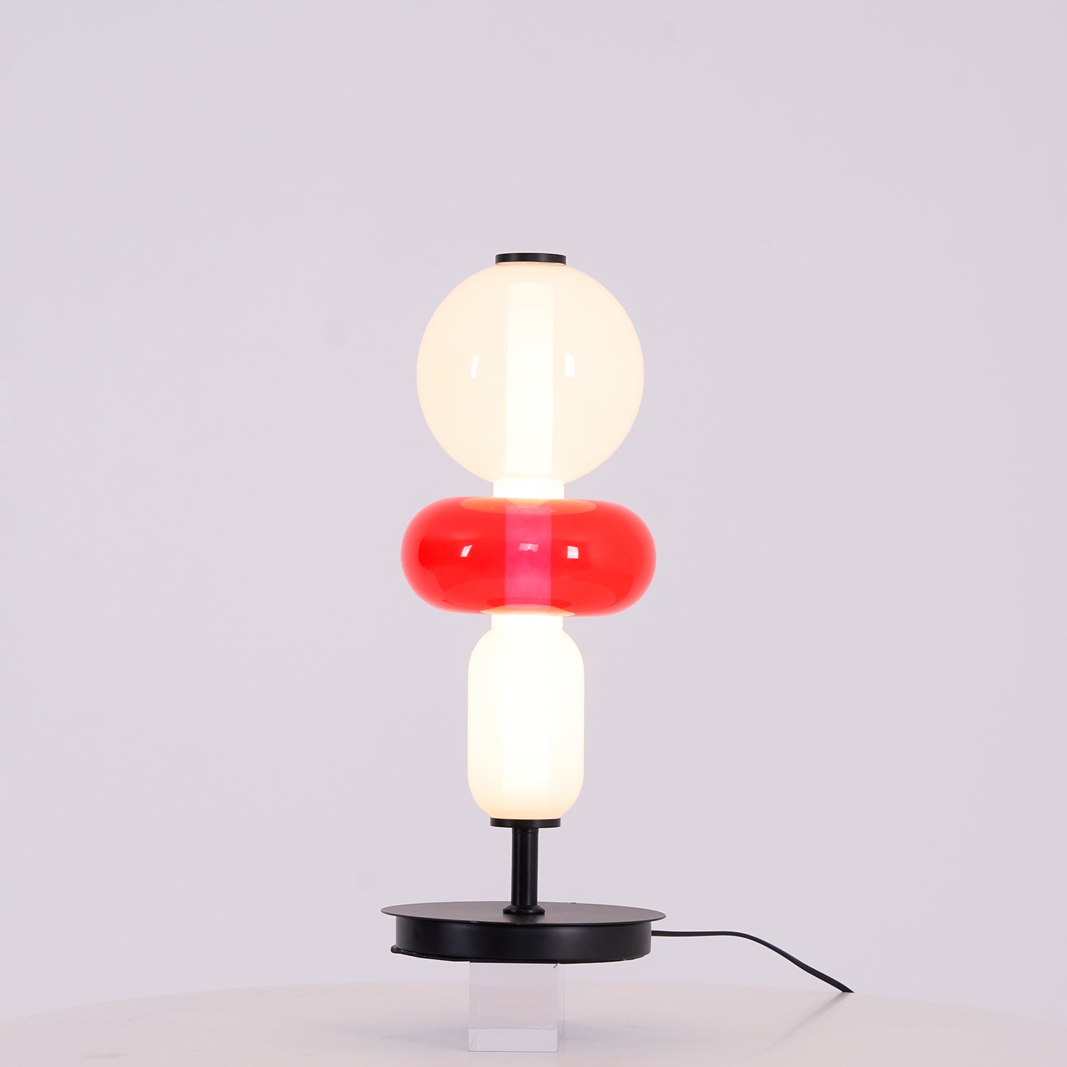 Elegant Candied Glass Table Lamp - Modern Home Decor for Living Room, Bedroom & Office - Soft Ambient Lighting for Relaxation & Cozy Atmosphere