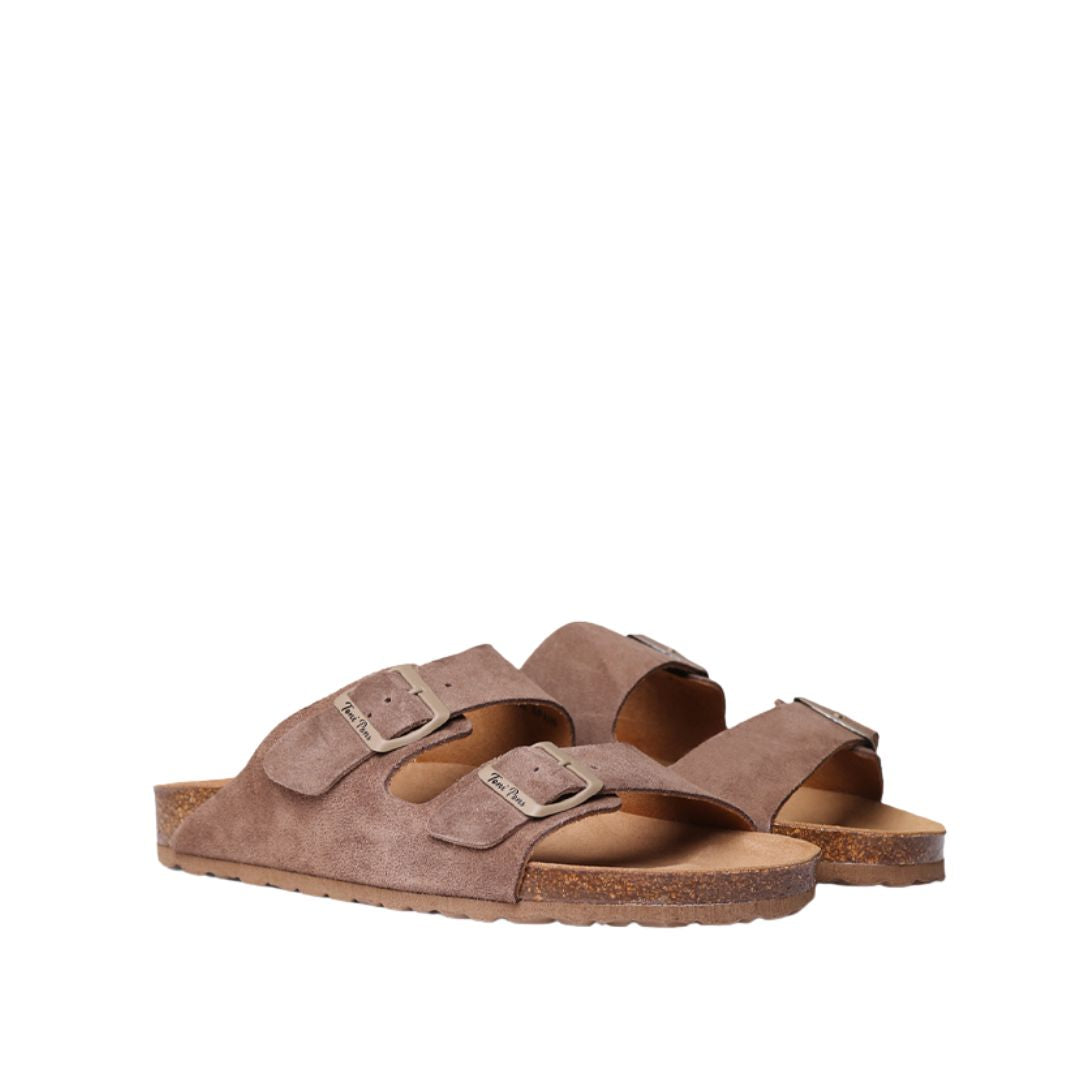 Premium Split Leather Open Toe Bio Sandals for Men - Comfortable & Durable - GER QT - Perfect for Beach, Pool & Summer Outdoor Activities